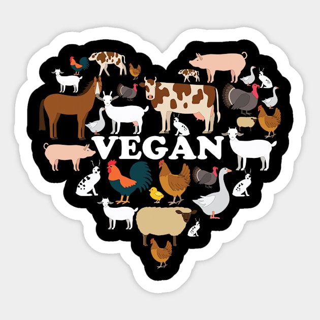 Vegan Sticker by ThyShirtProject - Affiliate